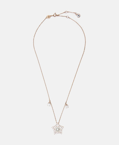 Swarovski náhrdelník s perlovým přívěskem Růžově zlatá 1