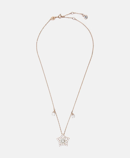Swarovski náhrdelník s perlovým přívěskem Růžově zlatá 1