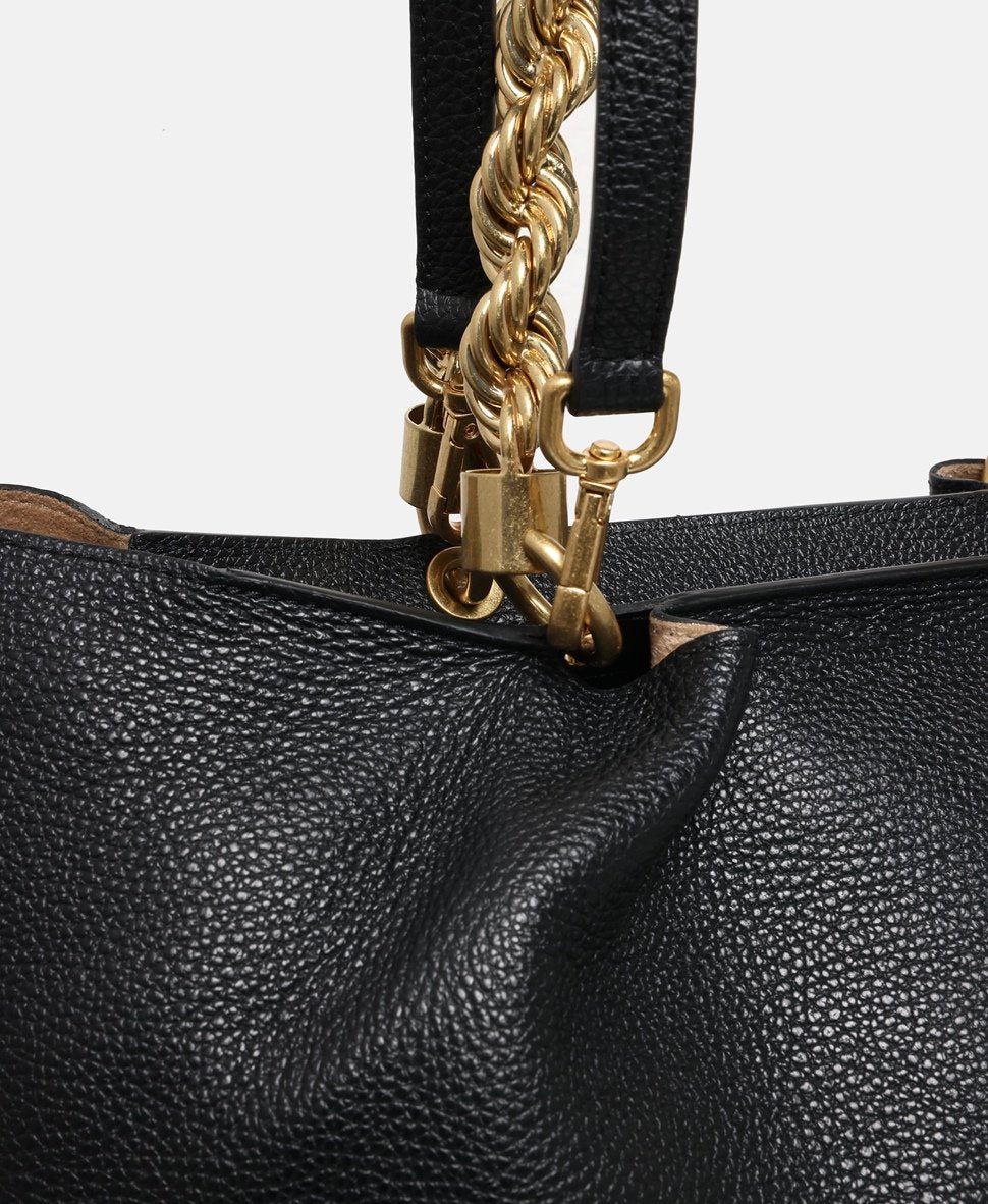 Guess kožená kabelka shopper Černá 2