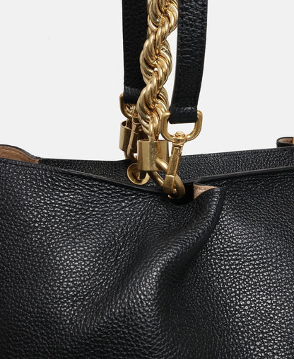 Guess kožená kabelka shopper Černá 2