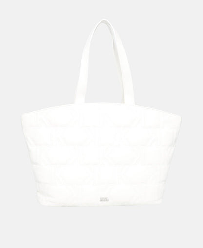 Karl Lagerfeld kožená kabelka shopper Bílá 4