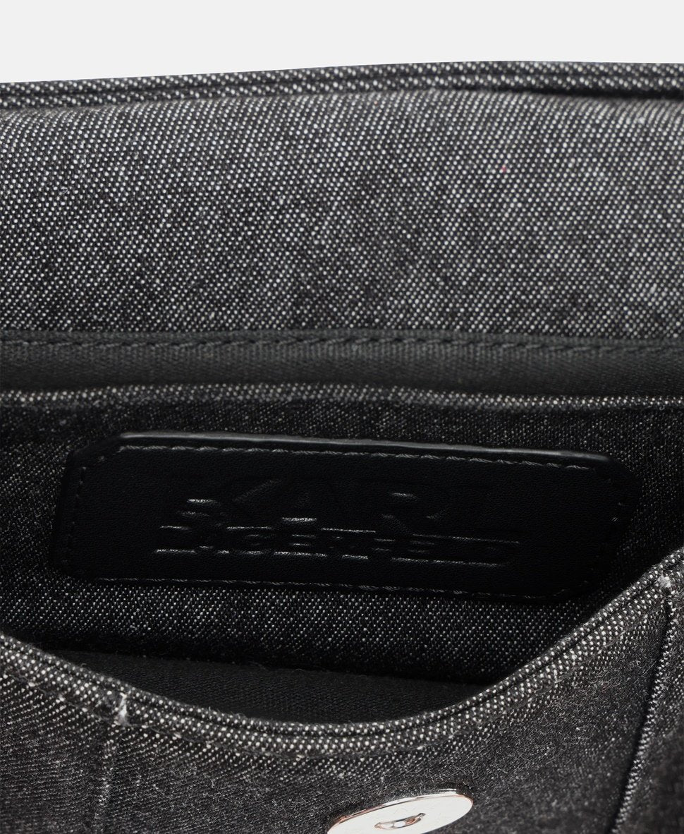 Karl Lagerfeld kabelka přes rameno Antracitová 3
