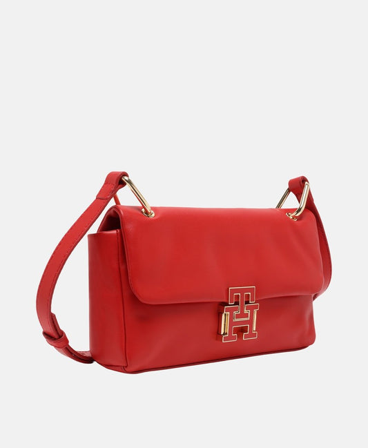 Tommy Hilfiger Kožená messenger taška Červená 1