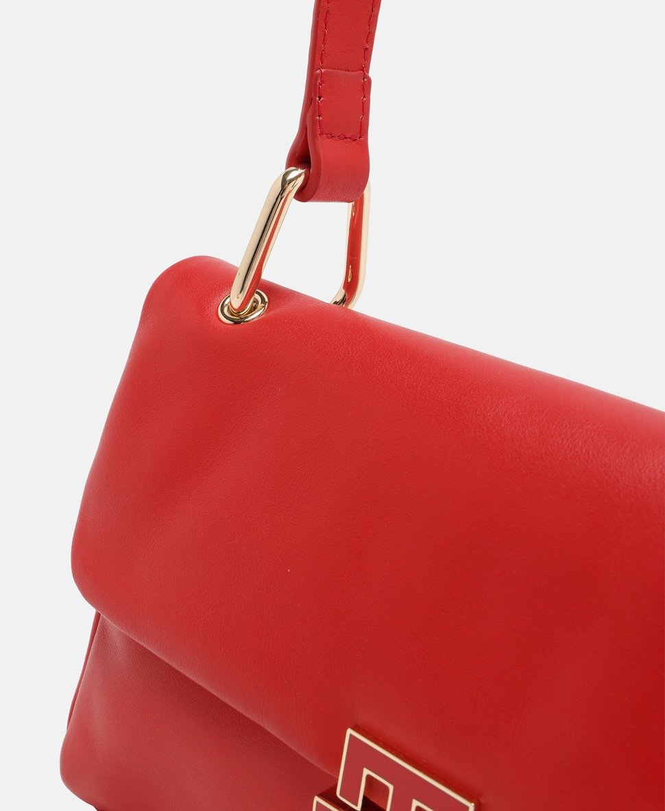 Tommy Hilfiger Kožená messenger taška Červená 2