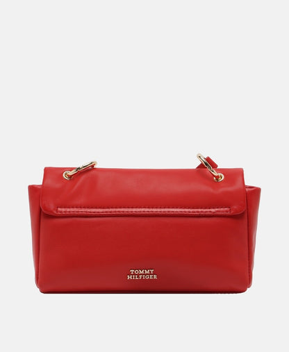 Tommy Hilfiger Kožená messenger taška Červená 4