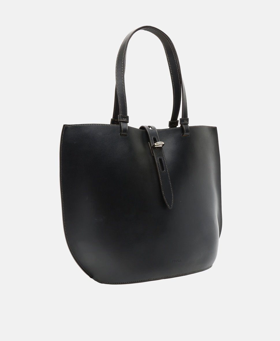 Furla kožená kabelka tote Černá 1