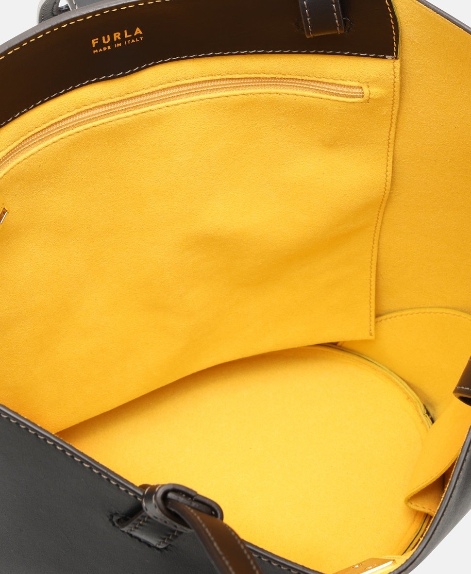 Furla kožená kabelka tote Černá 3