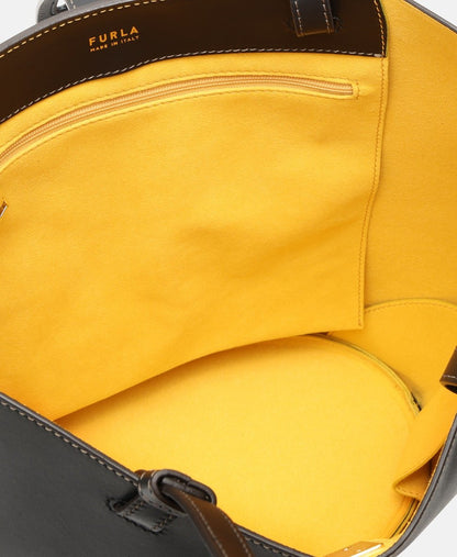 Furla kožená kabelka tote Černá 3