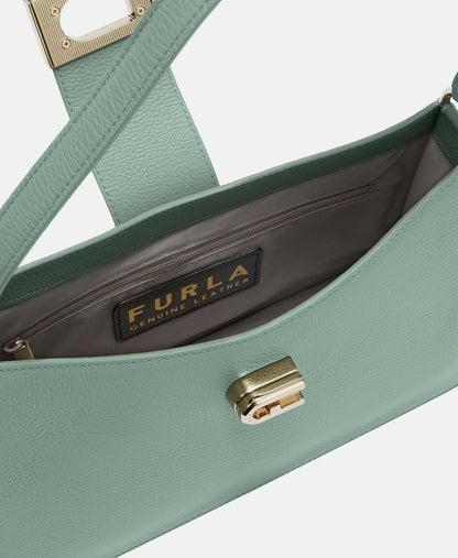 Furla Kožená kabelka přes rameno Zelená 3