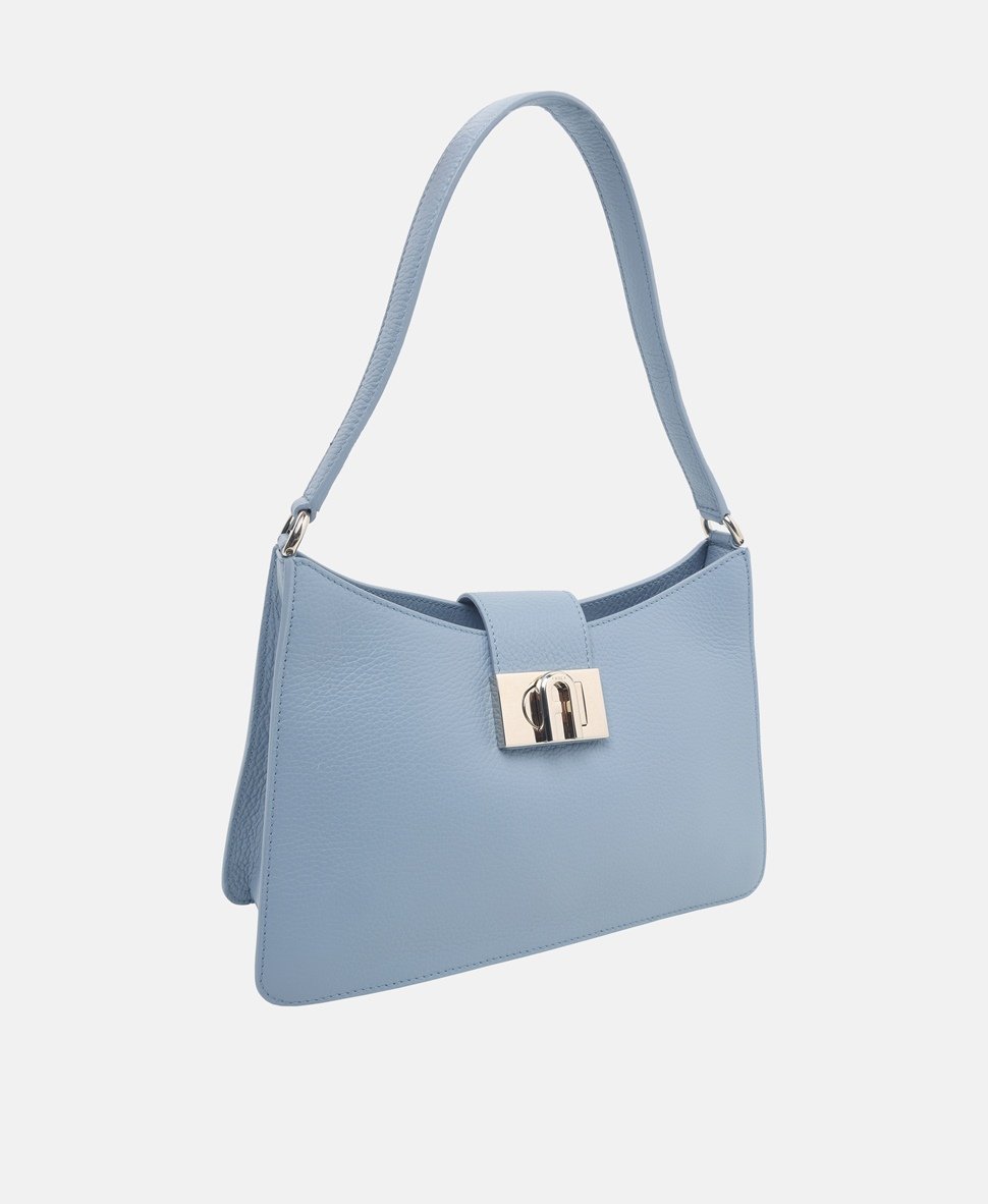 Furla Kožená kabelka přes rameno Modrá 1