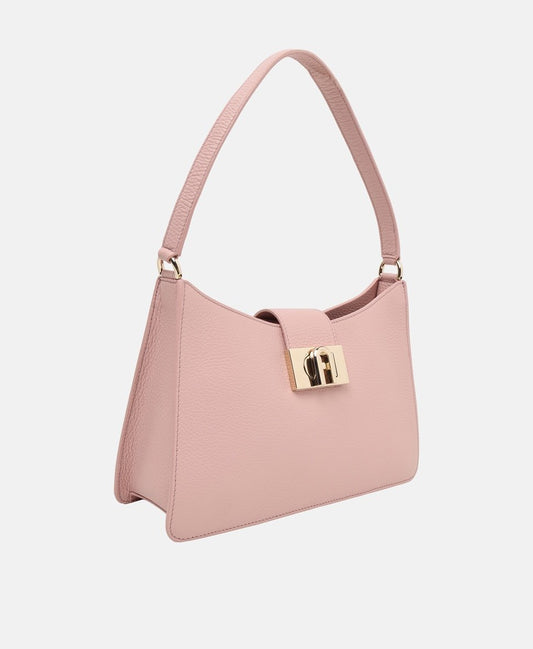 Furla Kožená kabelka přes rameno Starorůžová 1