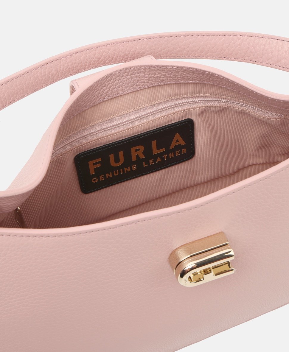 Furla Kožená kabelka přes rameno Starorůžová 3