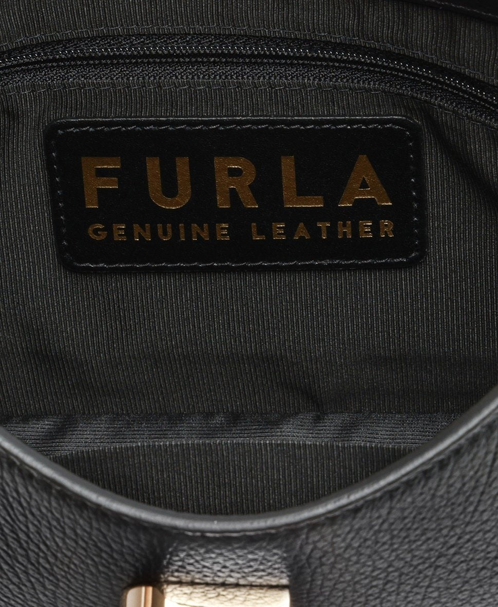 Furla Kožená kabelka přes rameno Černá 3