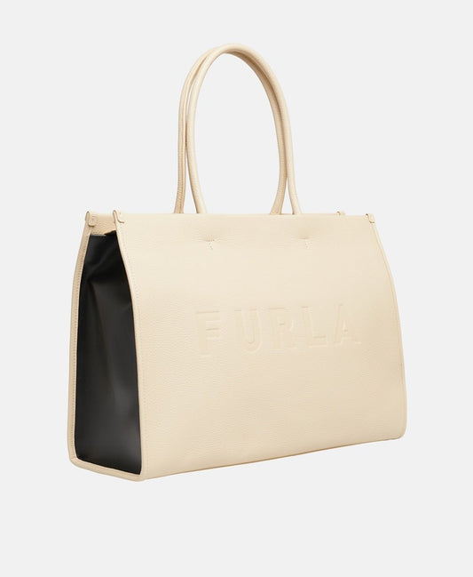 Furla kožená kabelka tote Šampaň 1