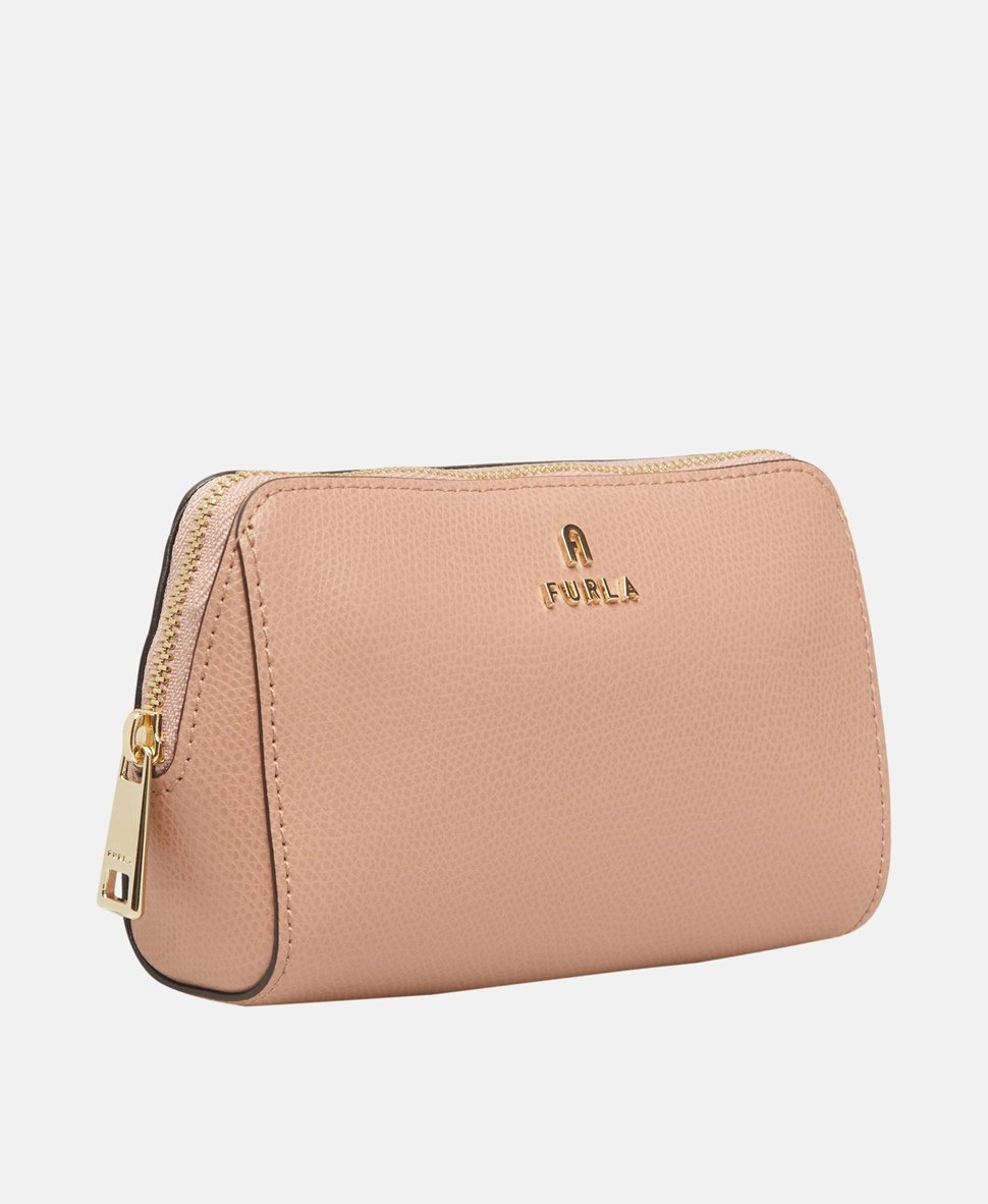 Furla kožená taška na prádlo Starorůžová 1