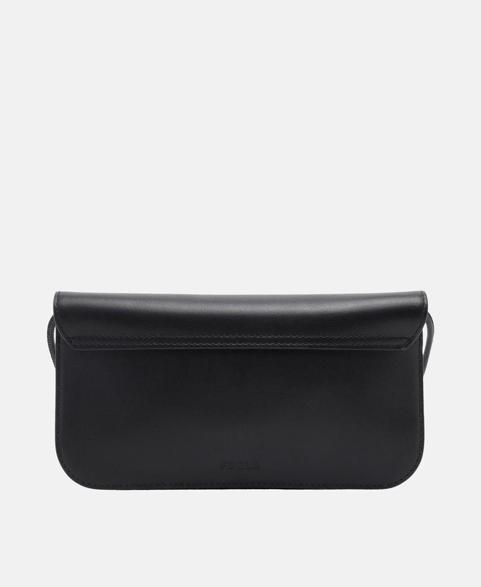 Furla Kožená messenger taška Černá 4