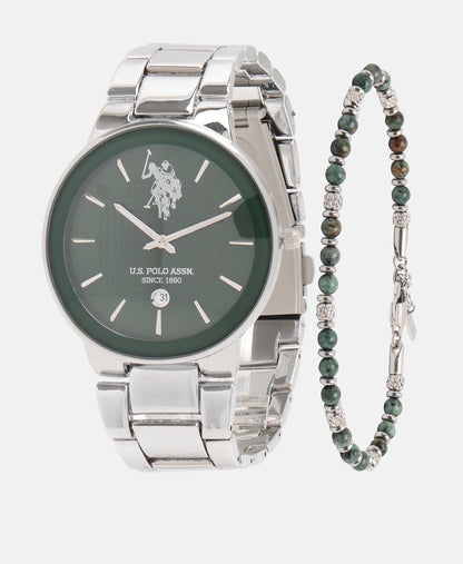 U.S. Polo Assn. sada hodinek a náramků Stříbrná 1