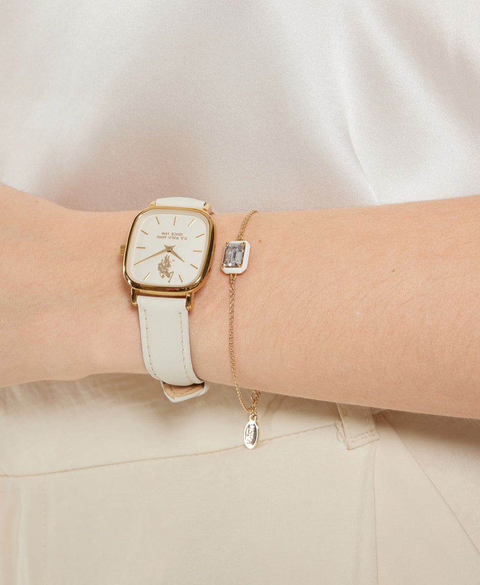 U.S. Polo Assn. sada hodinek a řetízkového náramku Zlatá 5