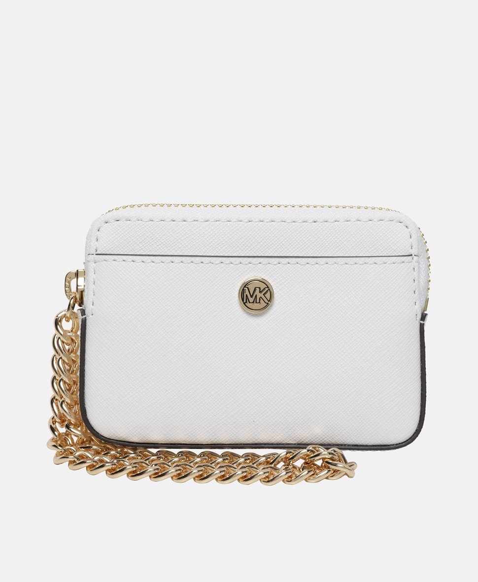Michael Michael Kors kožené pouzdro na karty Bílá 1