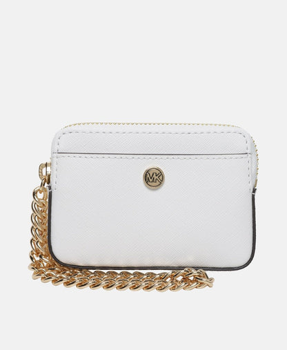Michael Michael Kors kožené pouzdro na karty Bílá 1