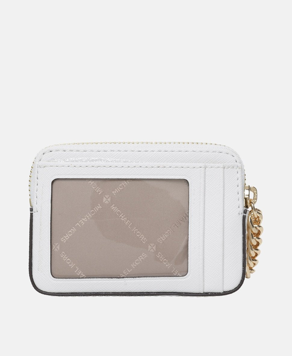 Michael Michael Kors kožené pouzdro na karty Bílá 2
