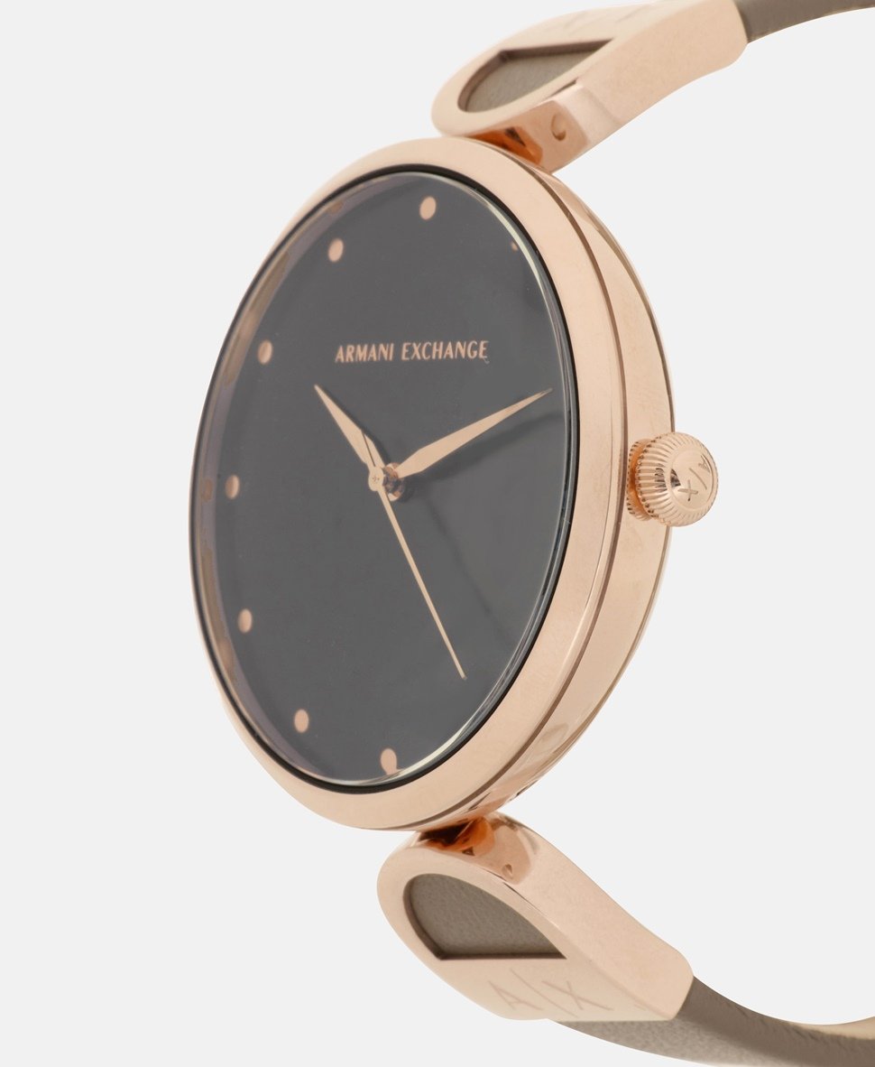 Armani Exchange hodinky Růžově zlatá 2