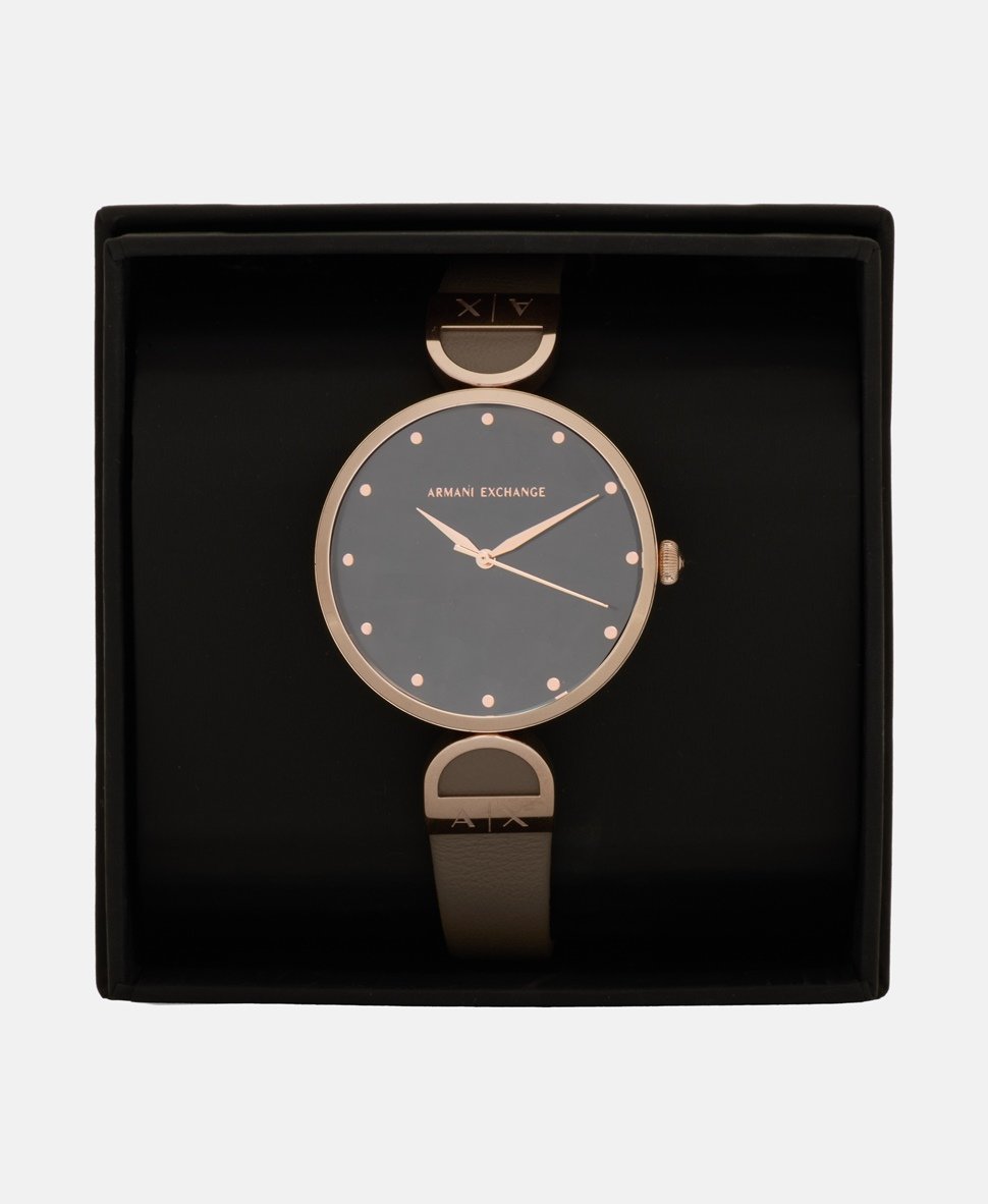 Armani Exchange hodinky Růžově zlatá 4