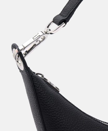 Karl Lagerfeld kožená hobo kabelka Černá 2