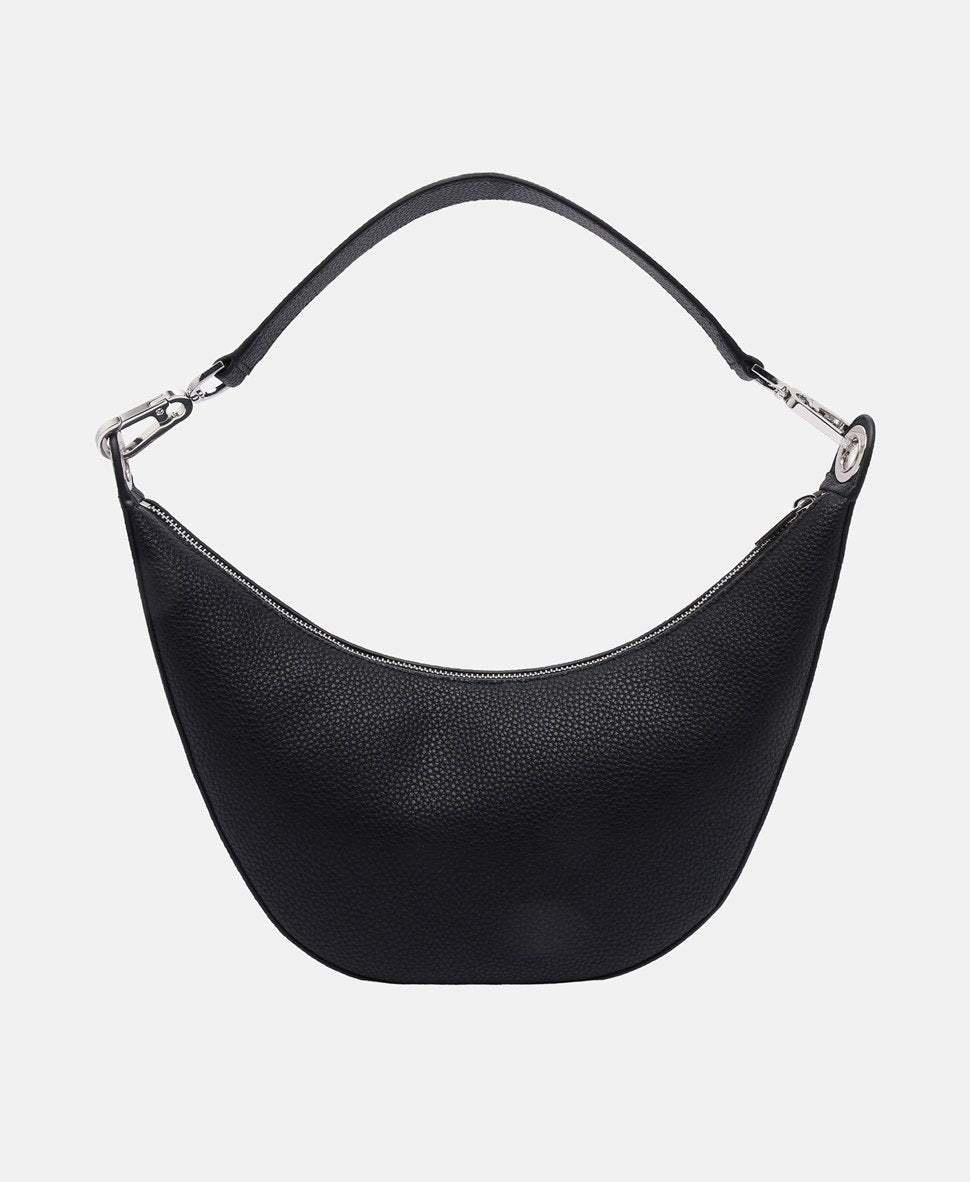 Karl Lagerfeld kožená hobo kabelka Černá 4