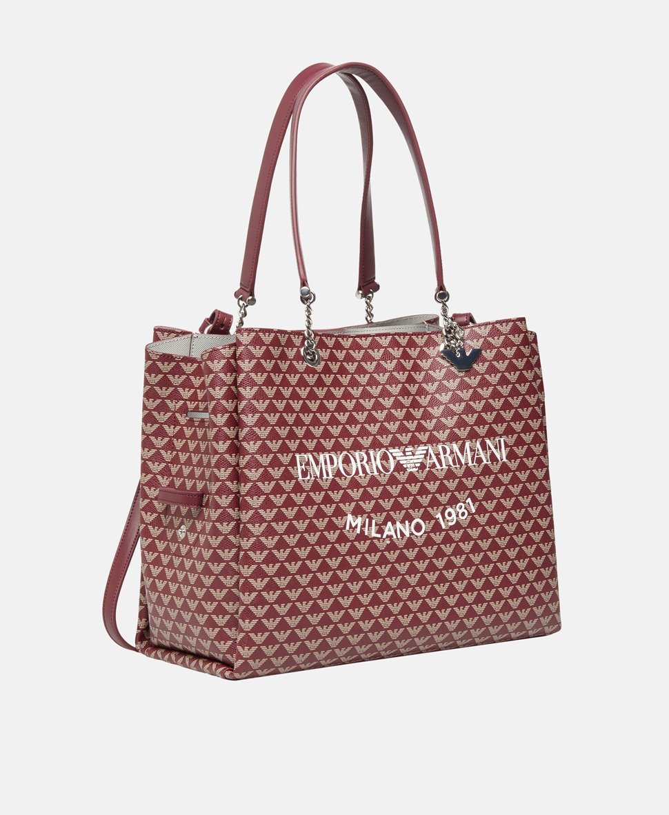 Emporio Armani kabelka shopper Bílá vlna 1