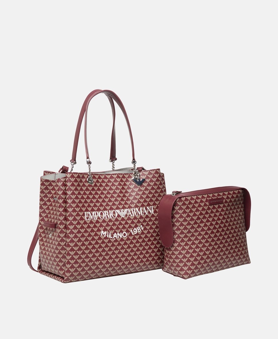 Emporio Armani kabelka shopper Bílá vlna 2