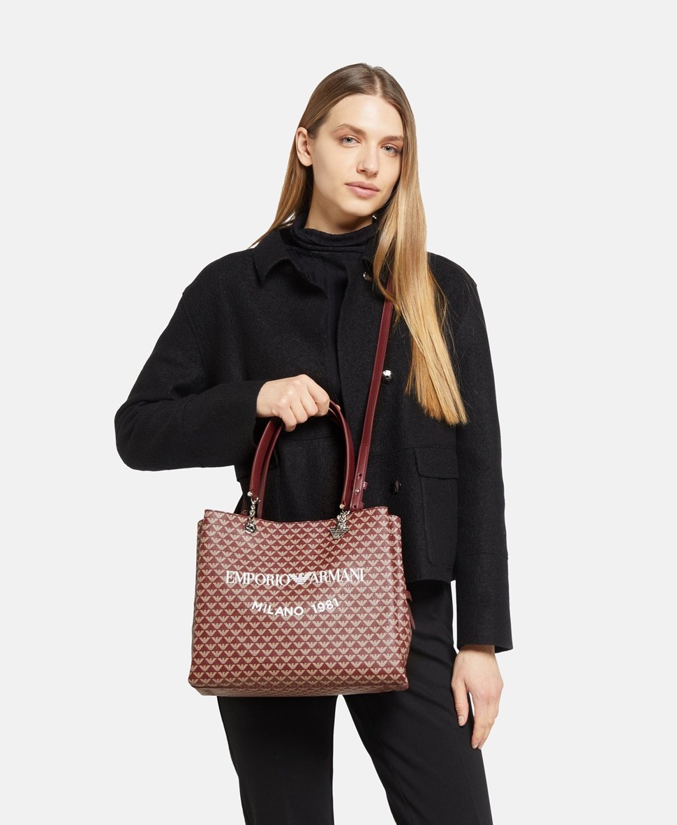 Emporio Armani kabelka shopper Bílá vlna 5