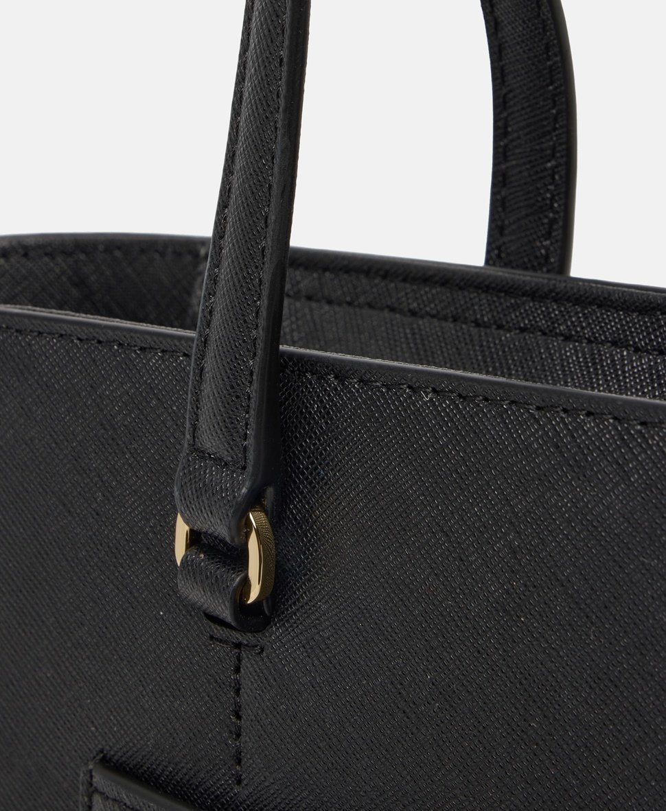 Lauren Ralph Lauren kožená kabelka tote Černá 2