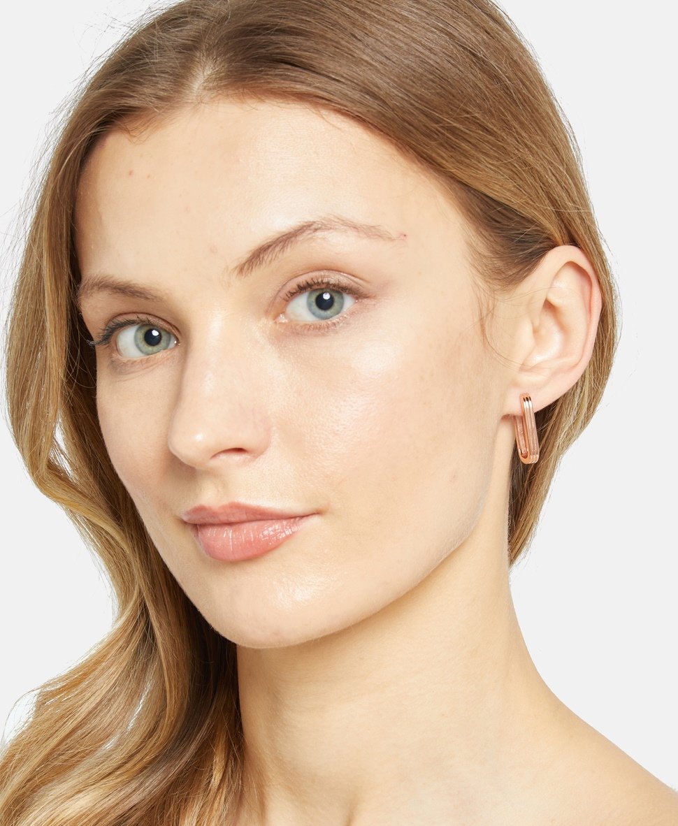 Lawrence Grey Jewelry Obručové náušnice Růžově zlatá 3