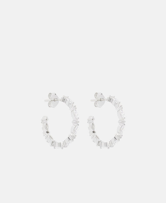 Lawrence Grey Jewelry Obručové náušnice Stříbrná 1