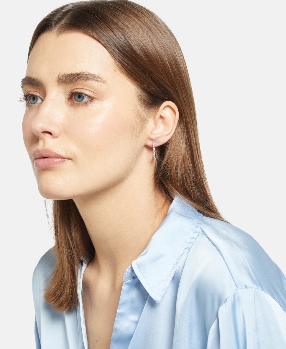 Lawrence Grey Jewelry Obručové náušnice Stříbrná 3