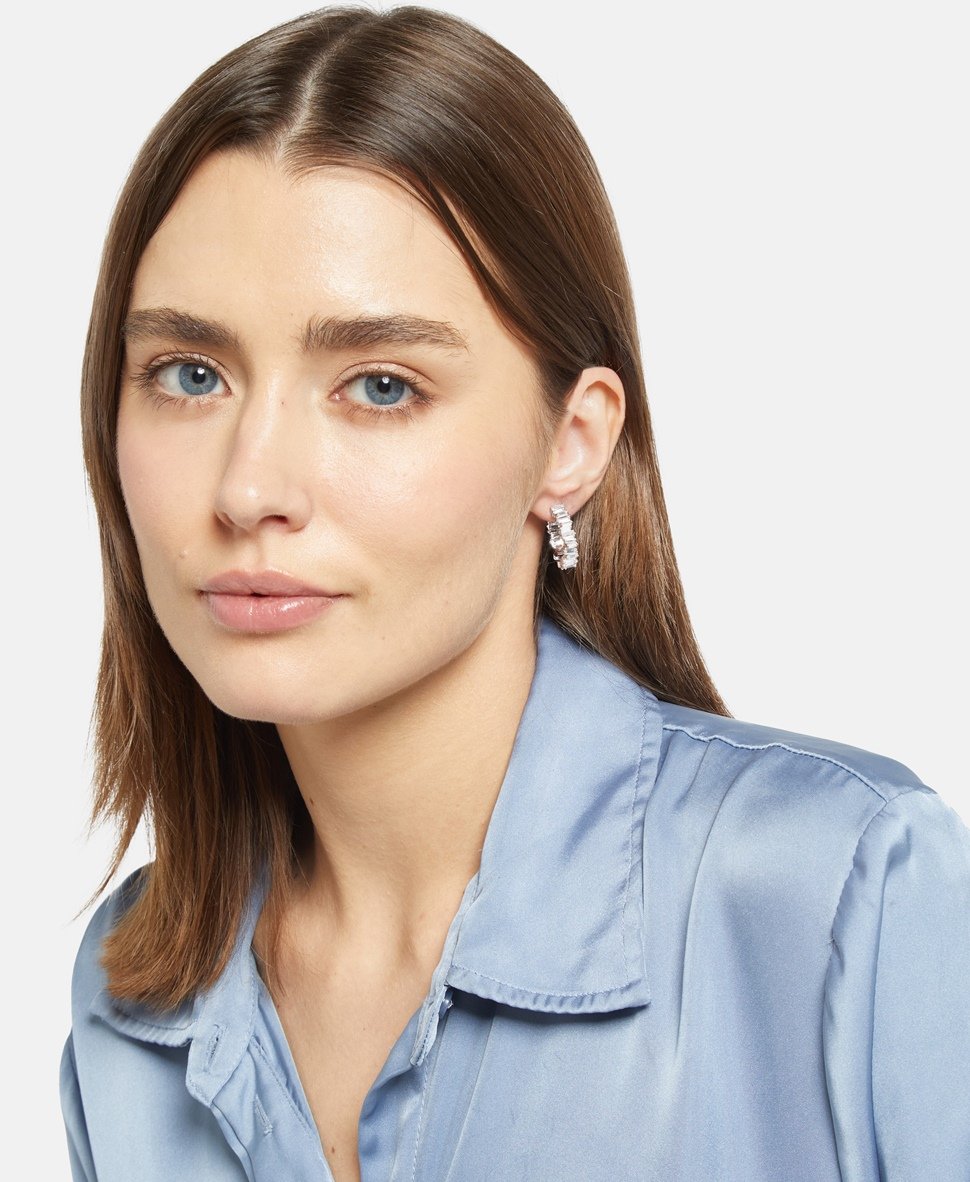 Lawrence Grey Jewelry Obručové náušnice Stříbrná 3