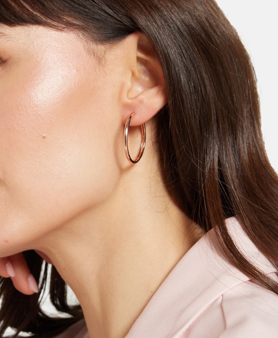 Lawrence Grey Jewelry Obručové náušnice Růžově zlatá 3