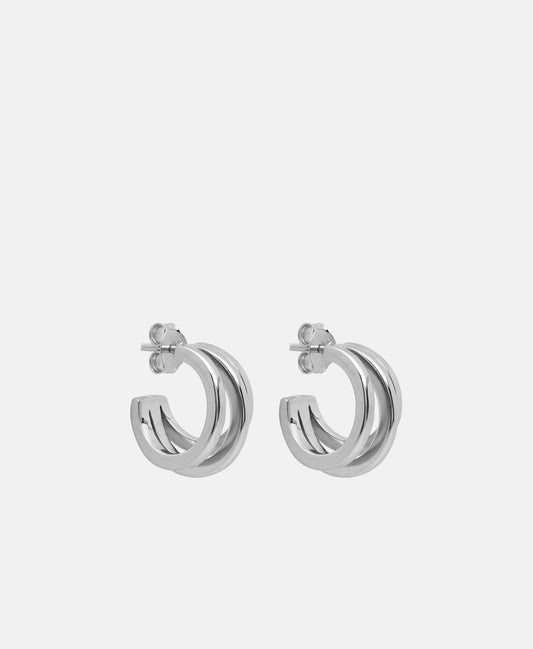 Lawrence Grey Jewelry Obručové náušnice Stříbrná 1