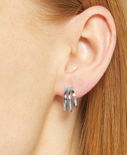 Lawrence Grey Jewelry Obručové náušnice Stříbrná 3