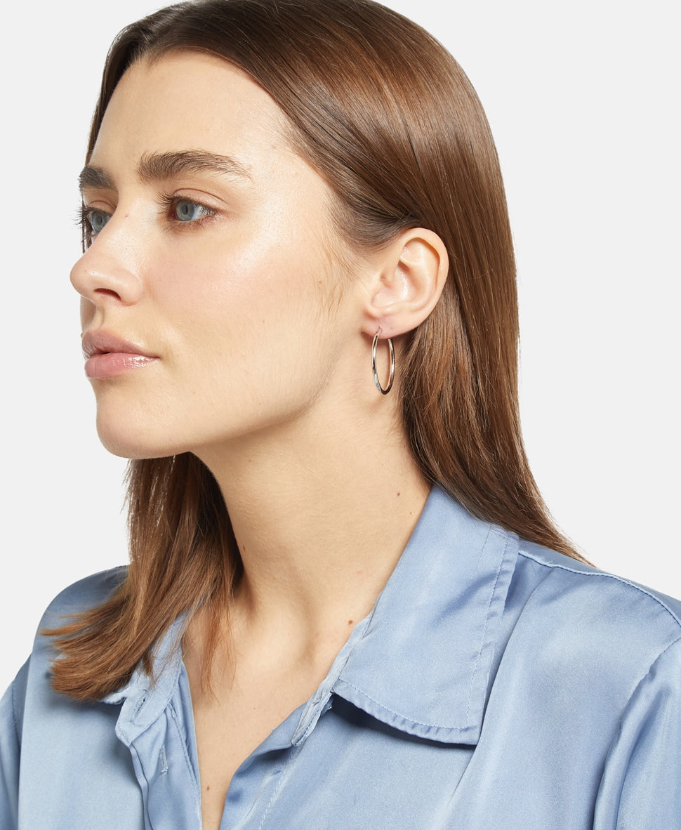 Lawrence Grey Jewelry Obručové náušnice Stříbrná 3