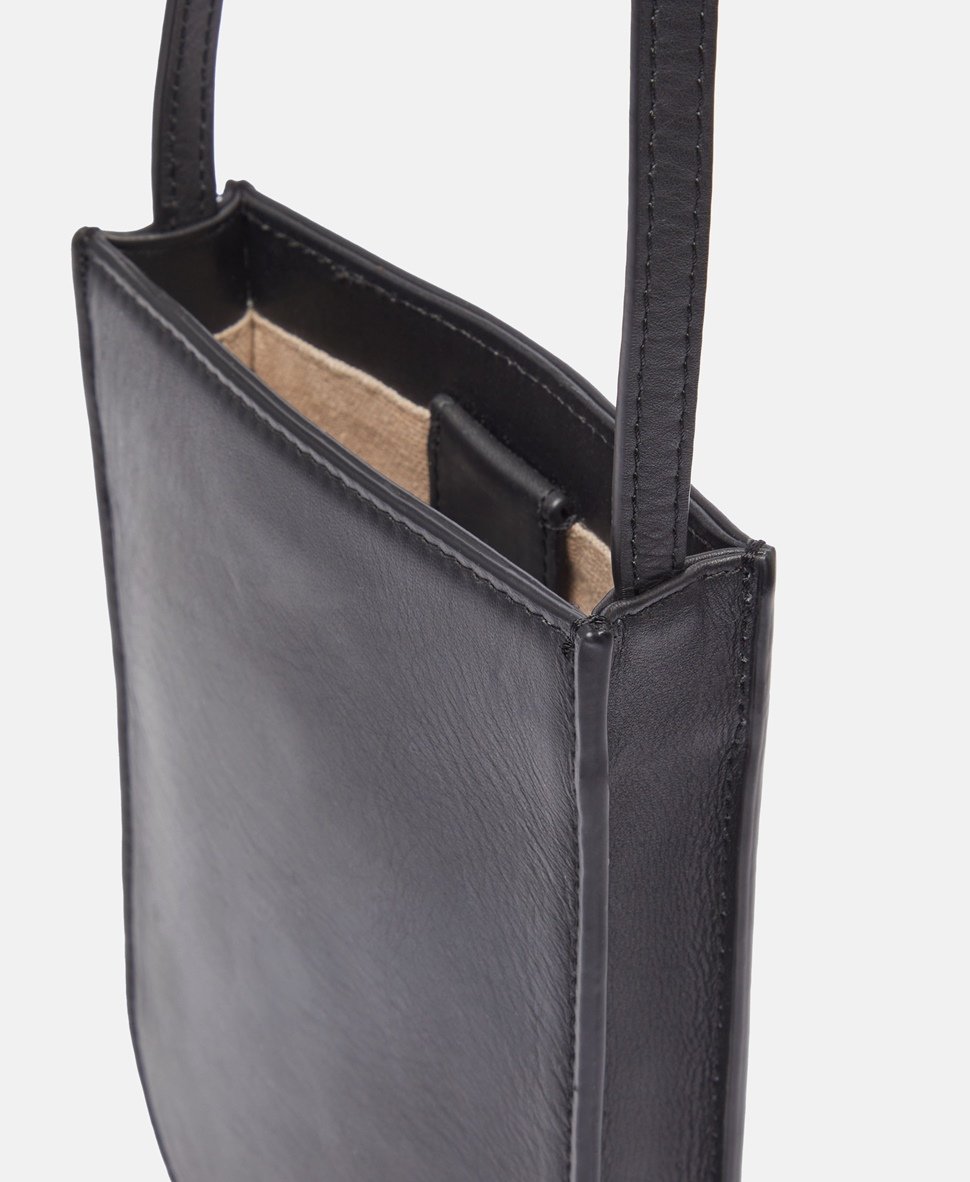 Karl Lagerfeld Kožená messenger taška Černá 2