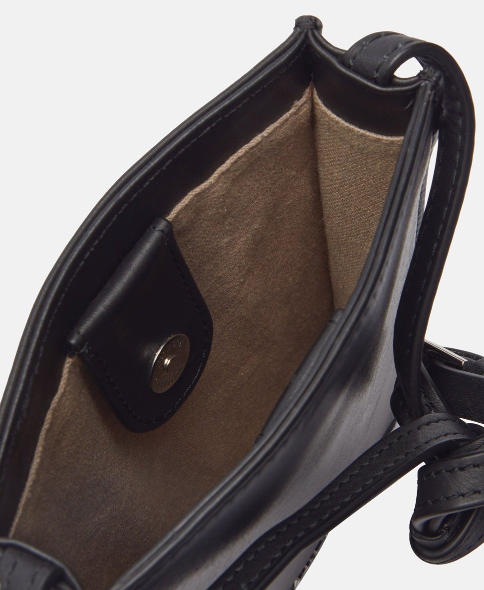 Karl Lagerfeld Kožená messenger taška Černá 3