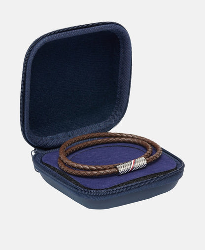 Tommy Hilfiger kožený náramek Hnědá 3