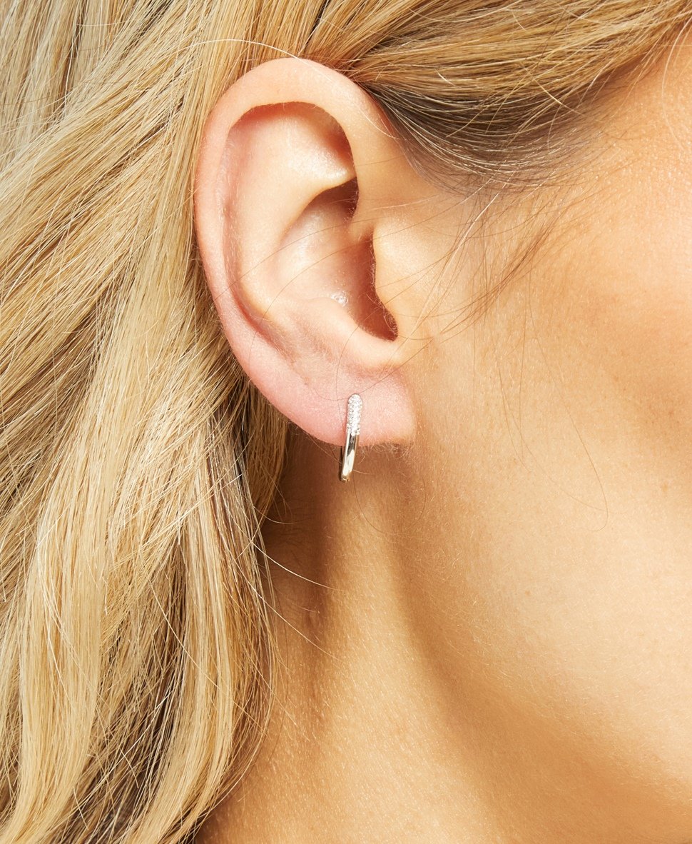 Lawrence Grey Jewelry Obručové náušnice Stříbrná 3