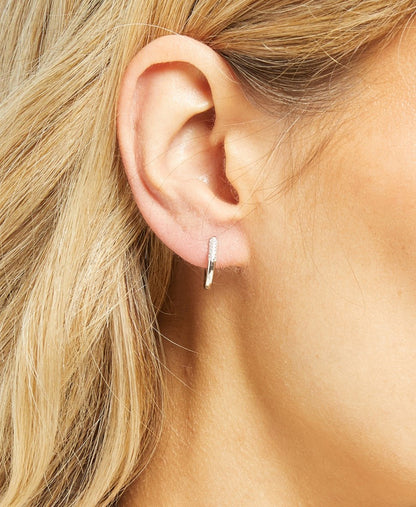 Lawrence Grey Jewelry Obručové náušnice Stříbrná 3