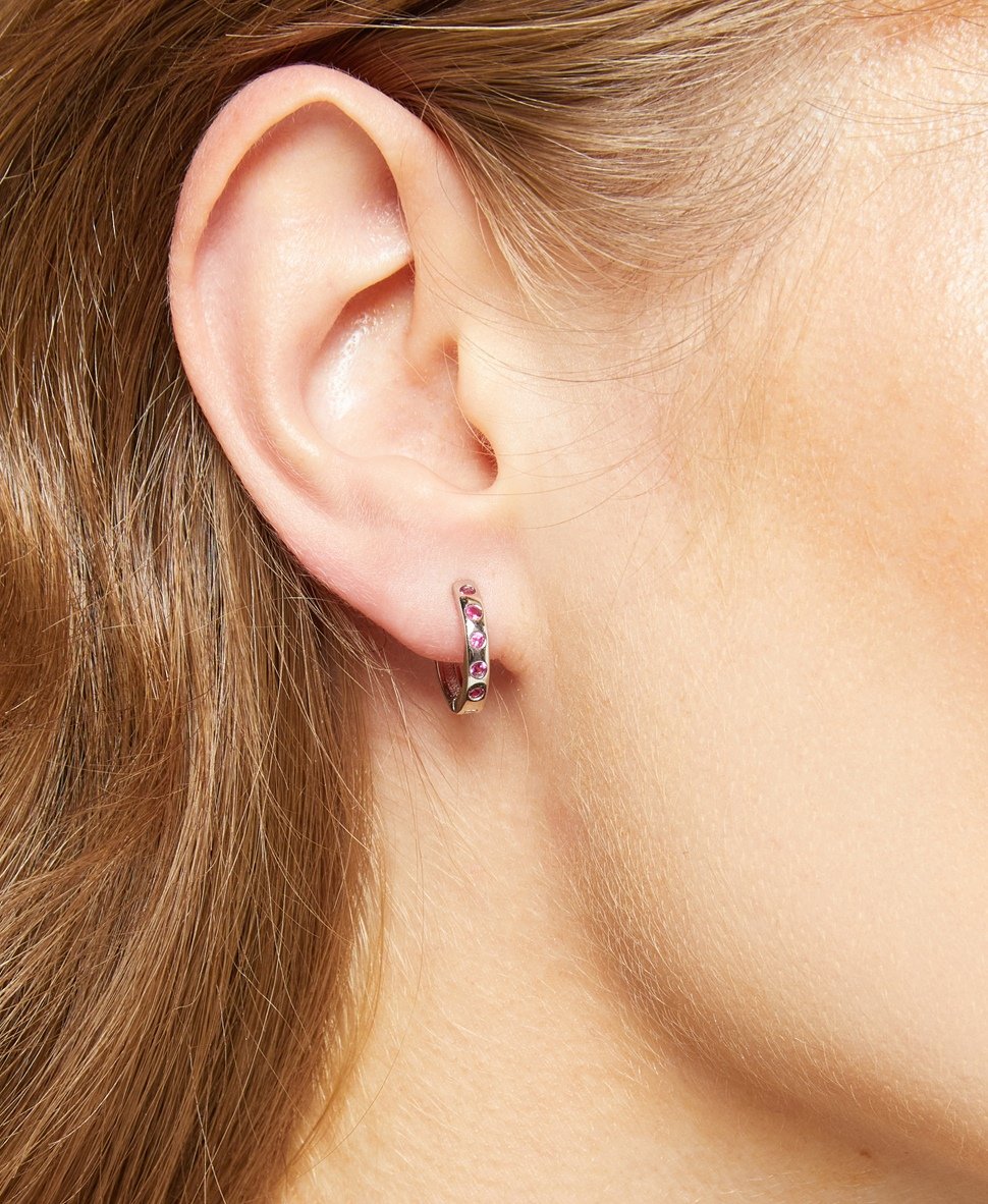 Lawrence Grey Jewelry Obručové náušnice Stříbrná 3