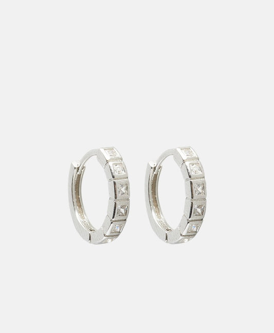 Lawrence Grey Jewelry Obručové náušnice Stříbrná 1