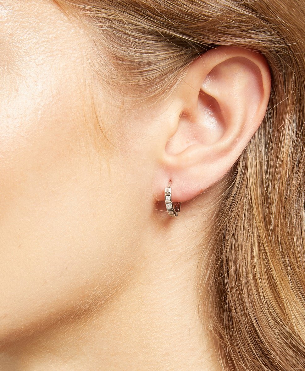 Lawrence Grey Jewelry Obručové náušnice Stříbrná 3