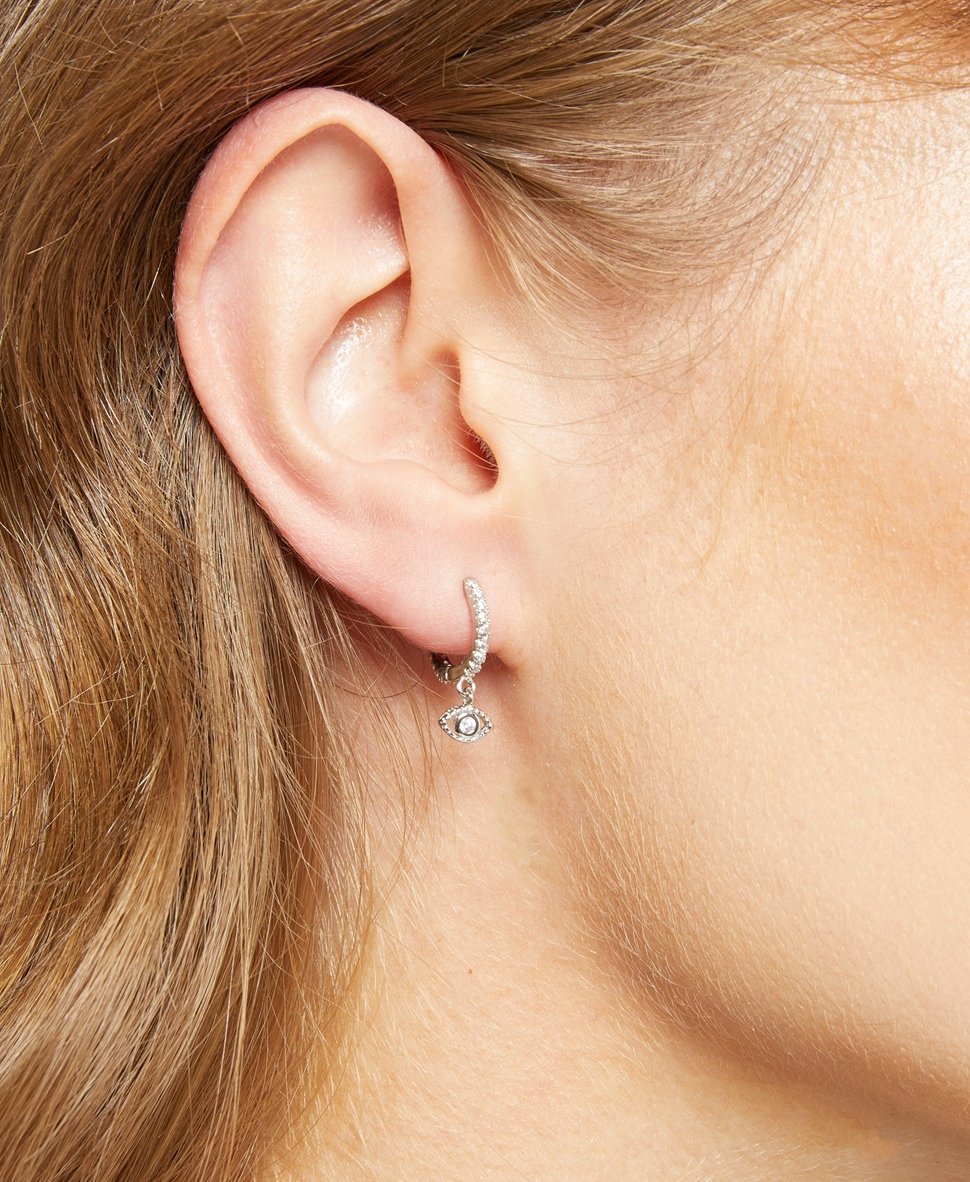 Lawrence Grey Jewelry Obručové náušnice Stříbrná 3